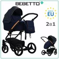 Детская коляска 2 в 1 Bebetto Torino Si (экокожа+ткань) SI04_MIE