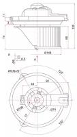 Мотор печки Toyota Corolla/Spacio/Sprinter/Carib/Levin/TruenoAE1## ST-87103-12030 Sat ST8710312030