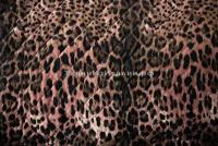 Ткань бархатная коричневая стеганая плащевка леопард