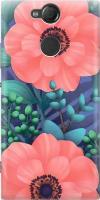 Силиконовый чехол Розовые маки на Sony Xperia XA2 / Сони Иксперия ХА2