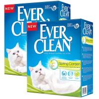 EVER CLEAN SPRING GARDEN наполнитель комкующийся для туалета кошек с ароматизатором весенний сад (10 + 10 л)