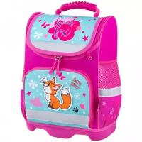 Ранец Юнландия Wise 1 отделение 3 кармана устойчивое дно Lovely fox 37x29х15 см 271396 (1)