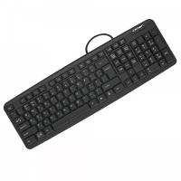 Клавиатура CROWN CMK-F02B (синяя кириллица; 107 клавиш, 3 клавиши управления питанием, длина провода: 1.8 м, USB)