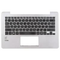 Клавиатура для ноутбука Asus TX201LA с топкейсом, серебристая, чёрные кнопки [13NB0311AP0221], с разбора (13NB0311AP0221)