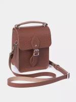 Сумка кожаная Cambridge Satchel The Binocular Crossbody Bag (Bay Celtic Grain)