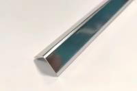 Уголок алюминиевый 10х10мм длина 2700мм, профиль угловой внешний, ПН-10х10 Анод серебро глянец