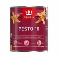 Эмаль алкидная стойкая матовая Pesto 10 (Песто 10) TIKKURILA 0,9 л белая (база А)