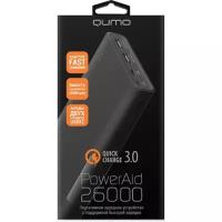 Внешний аккумулятор QUMO PowerAid 26000 QC/PD, 26000 мА-ч, QC 3.0, черный