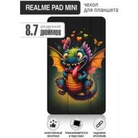 Чехол DF для планшета Realme Pad mini 8.7”, rmFlip-45 Art1114, черный