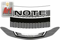 Дефлектор капота для Nissan Note 2012-2020 Серия Art графит