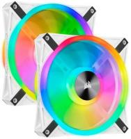 Corsair iCUE QL140 RGB [CO-9050106-WW] 140mm PWM White Fan — Dual Fan Kit with Lighting Node CORE {10}