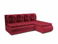 Диван Mebel-ars Кормак угловой Бархат красный STAR VELVET 3 DARK RED