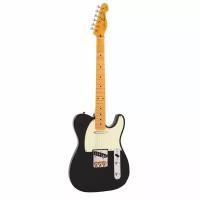 Vintage V75BK электрогитара, форма корпуса Telecaster, цвет черный