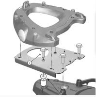 Крепление верхнего кофра KAPPA KR5107 Monokey для BMW F650 GS / F700 GS / F800 GS '08-17