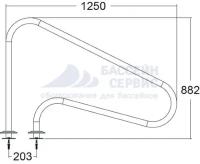 Поручни для бассейна Aquaviva ARG-F, цена - за 1 пара