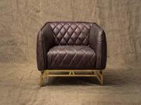 Кресло Diplomat Quilted Black Leather