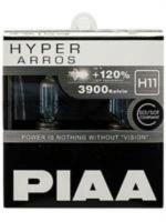 PIAA HE-906-H11 Лампы галогенные PIAA HYPER ARROS (TYPE H11) (3900K) 55W. 2 шт. 1шт