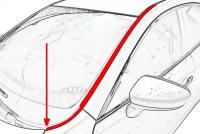 Водосток лобового стекла Strelka2 для Kia Sportage (2016-2022)