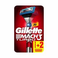 Gillette Mach 3D Turbo Станок с 2 сменными кассетами 1 шт