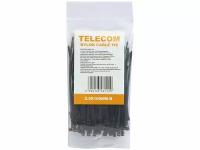 Стяжка Telecom Фурнитура стяжка 100мм, 2.5мм Telecom TIE2.5X100MM-B, черный (100шт./уп.) (oem)