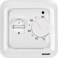 Термостат механический R70XT (OTN-1991; RTC 70.26; MST-1; MT-26; MTT-2; M5.713) 16А 3.6кВт для теплых полов датчик пола бел. Rexant 51-0531 (2шт.в упак.)