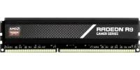 AMD 8GB AMD Radeon™ DDR4 3200 DIMM R9 Gamers Series Black Gaming Memory R9S48G3206U2S Non-ECC, CL16, 1.35V, Heat Shield, RTL, (183030)