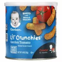 Gerber, Lil &#x27;Crunchies, снек из запеченных злаков, от 8 месяцев, садовый томат, 42 г (1,48 унции)