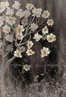 Фотообои Объемные цветы на дереве 275x187 (ВхШ), бесшовные, флизелиновые, MasterFresok арт 13-296
