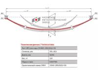 Лист №2 Рессора задняя для ВИС 23460 10 листов