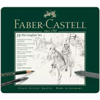 Набор карандашей ч/г Faber-Castell "Pitt Graphite", 19 предметов, заточен., метал. кор., 1 шт