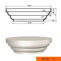 Капитель к фасадной колонне из пенополистирола с покрытием LEPNINAPLAST-FASAD (Лепнинапласт-фасад) КЛВ-155/1 FULL