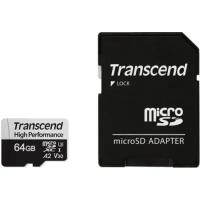 Карта памяти TRANSCEND micro SDXC 64Gb 330S UHS-I U3 V30 A2 + ADP (100/60 Mb/s)