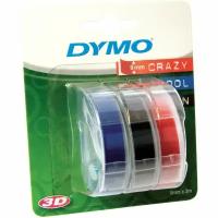 Картридж к этикет-принтеру DYMO S0847750 9 мм x 3 м (черная/синяя/красная лента, белый шрифт)