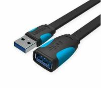 Кабель интерфейсный USB 3.0 удлинитель Vention VAS-A13-B050 AM/AF - 0,5м плоский