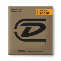 Dunlop Stainless Steel Flatwound DBFS40120 струны для 5 стр. бас-гитары, Long Scale, 40-120