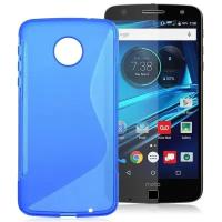 Нескользящий чехол для Motorola Moto Z Force (голубой)