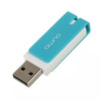 Флеш-карта QUMO 16GB USB 2.0 Click Azure, цвет корпуса лазурь