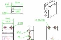 Нагревательный блок BIGTREETECH для экструдера 3D принтера (серебристый) для улучшенного термистора PT100