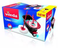 Набор для пола Vileda Turbo Smart (ведро с центрифугой и педальным отжимом 12 л, швабра со складной ручкой)