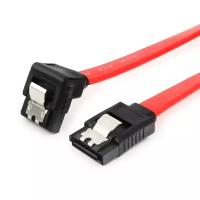 Кабель SATA-3 6Gb/s с защелкой, угловой разъём, 30см, Cablexpert CC-SATAM-DATA90-0.3M