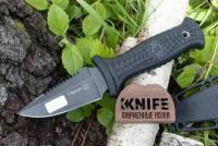 Нож "Страж" AUS-8 Черный Stonewash Elastron от ПП Кизляр