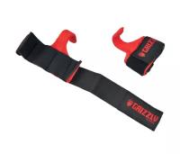 Grizzly Ремни для тяги с крюком Grizzly Power Claws Hook Straps черный/красный