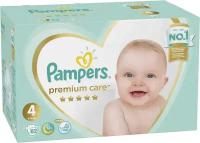 Подгузники Pampers Premium care 4 (9-14 кг), 82 шт