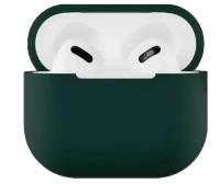 Чехол силиконовый для Airpods 3 case, темно-зеленый (Blackish green)