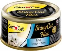 GimCat ShinyCat Filet консервы для кошек из тунца 70 г х 24 шт