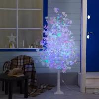 Светодиодные деревья и кусты Luazon Lighting Светодиодное дерево «Клён белый» 1.8 м, 350 LED, постоянное свечение, 220 В, свечение мульти (RGB)