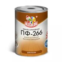 Эмаль для пола olecolor ПФ-266 0,9кг красно-корич