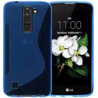 Нескользящий чехол для LG K7 (голубой)