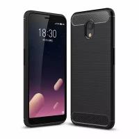 Чехол-накладка Carbon Fibre для Meizu M6s (черный)