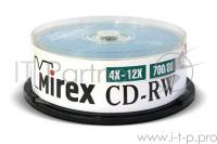 Диск Cd-rw Mirex 700 Mb, 12х, Cake Box (25), (25/300)